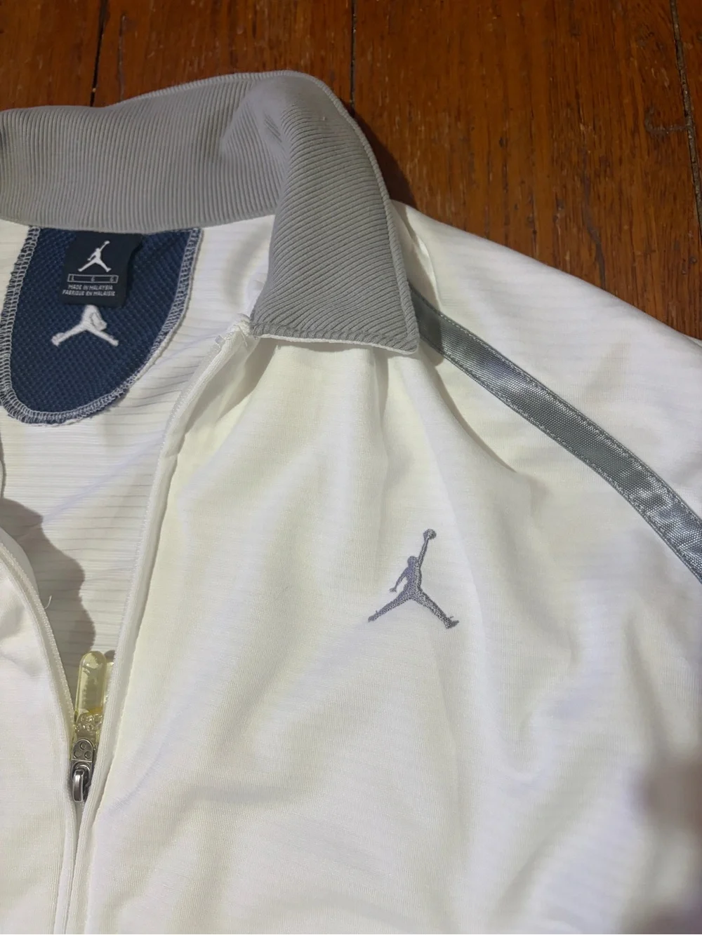 Jordan White & Navy Lightweight Full-Zip Jacket
